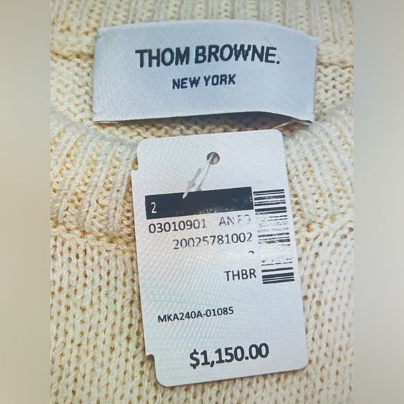 THOM BROWNE Wool Crewneck Sweater - Picture 4 of 5